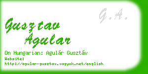 gusztav agular business card