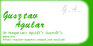 gusztav agular business card